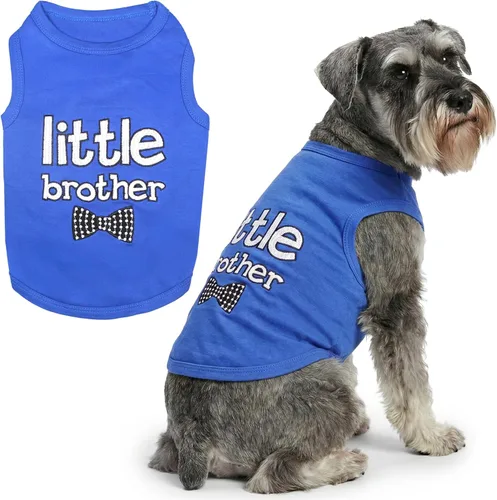 Vista 65 de Playera parisina para perros con palabras bordadas "I Love My Mommy" - 100% algodón, camiseta rosa para perros - Chaleco sin mangas para mascotas