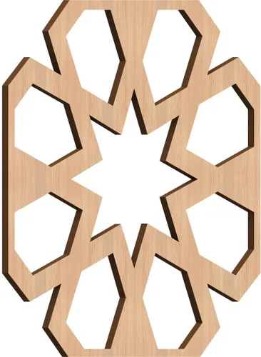 Vista 10 de Jackson Decorative Fretwork Wood Wall Panels, Large, 23 3/8" W x 23 3/8" H x 1/4" T, Cherry