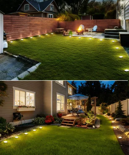 Vista 7 de Paquete de 12 luces solares de suelo mini, luces solares impermeables para exteriores, luces de jardín solares para exteriores, iluminación