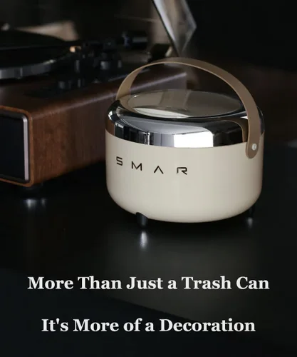 Vista 6 de Mini bote de basura con tapa, pequeño bote de basura para escritorio, 1.5 litros, mini cubos de basura para encimera, papeleras de escritorio