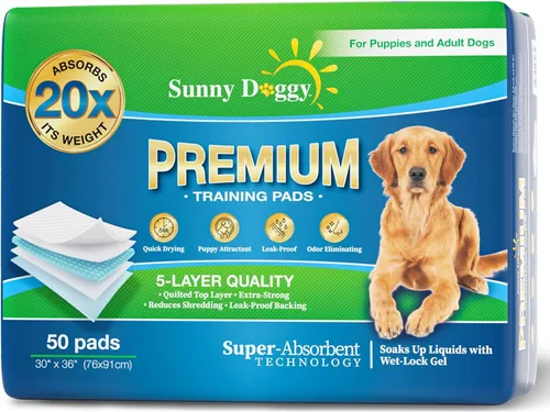 Almohadillas para orina de perros grandes de 30" x 36", 50 unidades. Almohadillas para entrenamiento de cachorros. Almohadillas desechables de