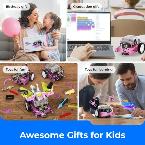 Vista 8 de Makeblock mBot Explorer Robot de metal para armar para niños, robots, robots para niños, kits de robots, robótica, control remoto de aplicación