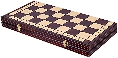 Vista 5 de El juego de ajedrez Alcázar es una pieza única de ajedrez de madera hecha a mano con un tablero de ajedrez de madera King de 5 pulgadas, 22.8