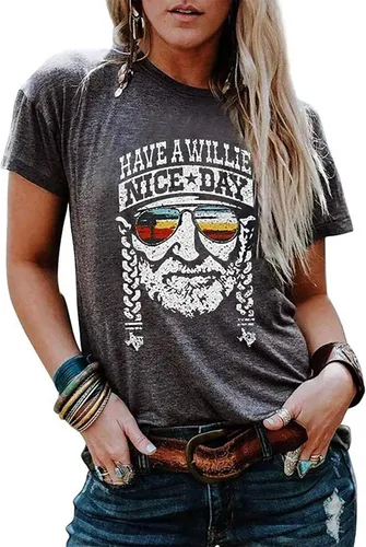 Camiseta de concierto de campo para mujer, camisas gráficas de Nashville, banda de concierto, camisetas informales, camiseta de regalo de música