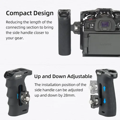 Vista 5 de Nitze Mango lateral ergonómico con pasadores de localización de 3/8