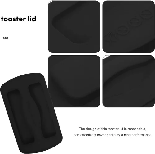 Vista 8 de Cubierta de silicona para tostadora de pan de 2 rebanadas, tapa de protección contra el polvo, flexible, antiadherente, cubierta de silicona