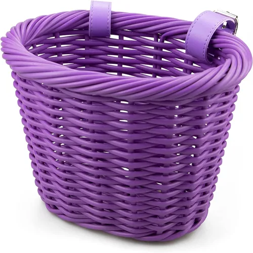 Vista 10 de MEGHNA Mini cesta tejida para bicicleta para manillar de bicicleta para niña y niño para scooter, varios