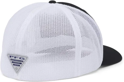 Vista 2 de Columbia Gorra unisex PFG de malla XXL, negro/parche de gancho PFG, talla única