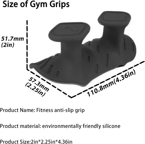 Vista 2 de Upgraded Weight Lifting Grips for Women & Men - Extra Large & Thick Non-Slip Gym Grips, Ergonomic Workout Gloves for Pull-Ups, Dumbbell Exercises