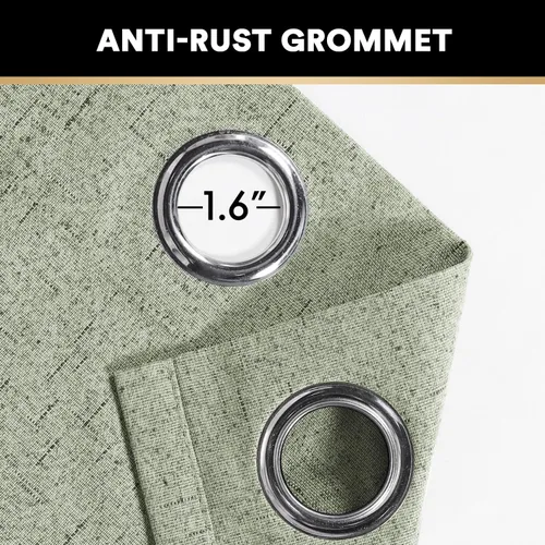 Vista 11 de Primitive - Cortinas opacas 100 % de lino texturizado natural para dormitorio, sala de estar, cortinas para ahorra energía, tela de arpillera