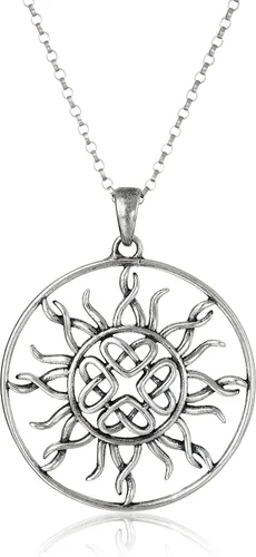 Vista 8 de Amazon Essentials . Collar con colgante celta de plata de ley 925 para mujer, cadena Rolo de 18 pulgadas, joyería hipoalergénica para mujer