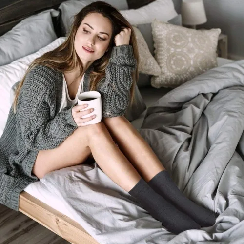 Vista 6 de FGZ Calcetines finos de algodón para mujer calcetines de algodón suave para mujer calcetines altos por encima del tobillo 5 pares