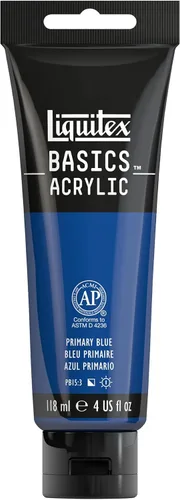 Vista 69 de Liquitex BASICS Pintura Acrílica, Tubo de 250ml (8.5 oz), Azul Ftalocianina