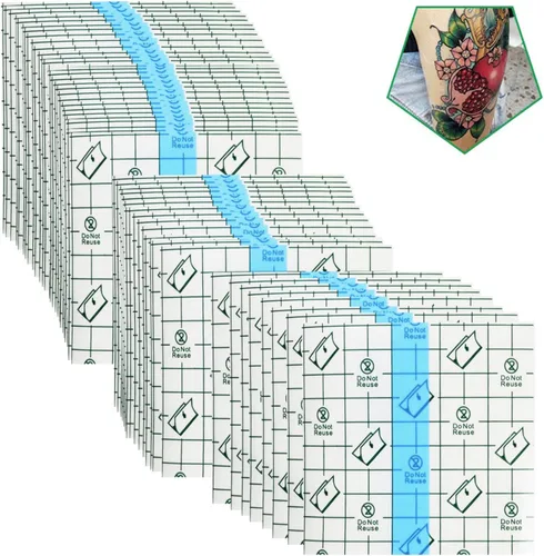 Vista 8 de Rollo de vendaje de cuidado posterior de tatuajes de 10 pulgadas x 2 yardas, película transparente impermeable para curación inicial de tatuajes