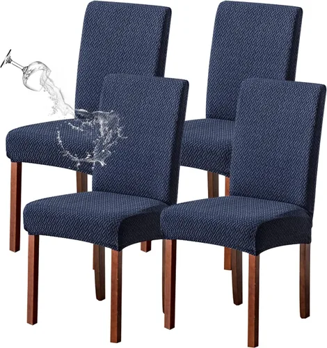 Vista 52 de Genina Fundas para sillas de comedor, fundas elásticas para sillas de comedor, fundas elásticas para sillas Parsons de la cocina (beige, 2 unidades)