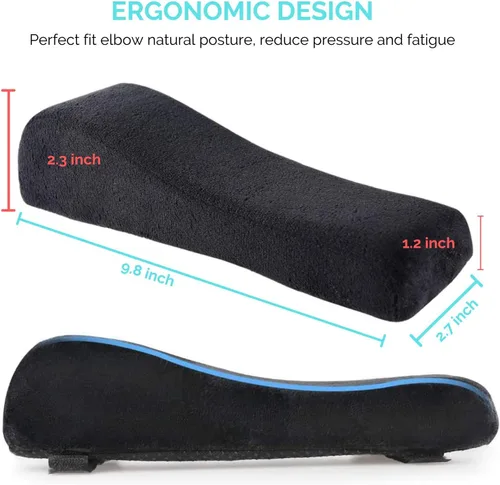 Vista 2 de Cojín ergonómico para silla para el codo, alivio de presión, silla de oficina, silla de juegos, reposabrazos con almohadillas de espuma