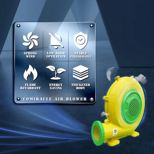 Vista 3 de CoMiracle - Sopladores de aire inflables de 480 W, castillo inflable para exteriores y toboganes de salto