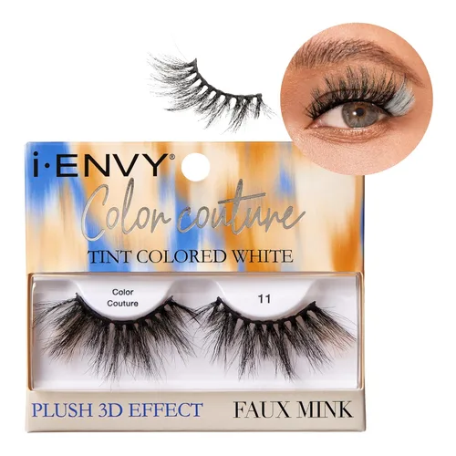 Vista 12 de iENVY - Pestañas postizas de color de visón real, pestañas de color completo, máxima esponjosidad y volumen, pestañas postizas (azul)