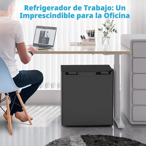 Vista 6 de Electactic Mini refrigerador de 1.6 pies cúbicos con congelador, refrigerador compacto de una sola puerta reversible, termostato ajustable, ultra