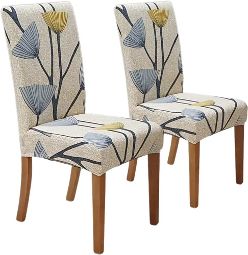 Vista 95 de SPRINGRICO Fundas navideñas para sillas de comedor, paquete de 6, fundas elásticas para sillas de comedor, fundas para sillas Parsons de cocina