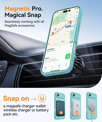 Vista 102 de CANSHN Funda magnética compatible con iPhone Air (6.5 pulgadas), mejorada [protección completa de la cámara] [compatible con Magsafe]