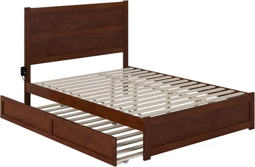 Vista 14 de AFI NoHo - Cama de plataforma de tamaño individual con estribo y cama corrediza individual en espresso