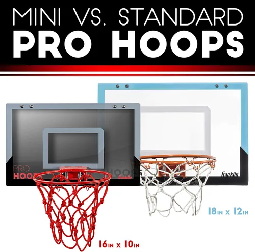 Vista 2 de Franklin Sports Mini Aros de Baloncesto - Mini Aro Interior Sobre la Puerta + Juegos de Baloncesto - Accesorio Perfecto para Dormitorio + Oficina