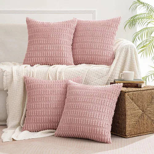 Vista 11 de MIULEE Paquete de 4 fundas de almohada decorativas neutras de 16 x 16 pulgadas para sofá, sala de estar, cama, estilo rústico, granja, bohemio