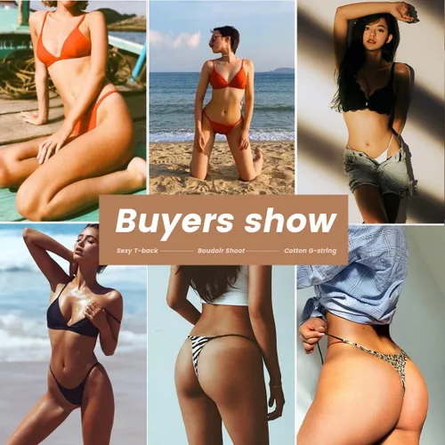 Vista 2 de Women Underwear Cotton Thongs 5 Pack T Back See Through G-Strings Sexy Lace Breathable Bikini Panties Teens Underwear