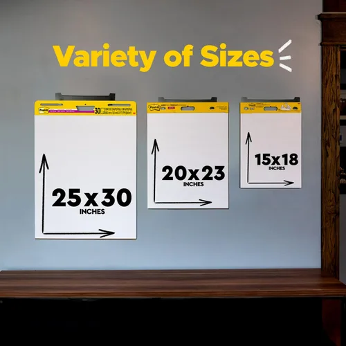 Vista 9 de Post-it Mini caballete autoadhesivo, 15 x 18 pulgadas, 20 hojas/bloc, 3 almohadillas, ideal para profesores virtuales y estudiantes (577-3 unidades)