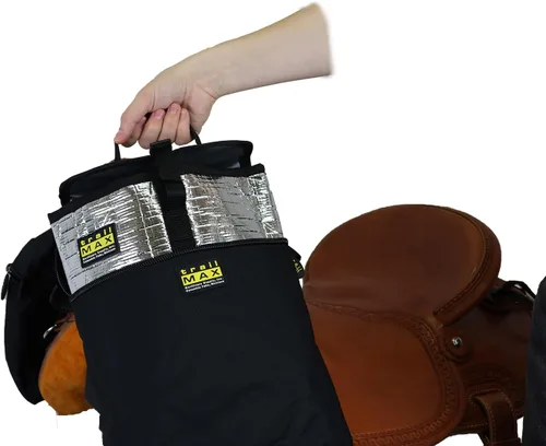 Vista 5 de TrailMax Bolsas de sillín de cuerno grandes; bolsas de sillín de cuerno para caballos; bolsas de sillín para montar en senderos para sillines