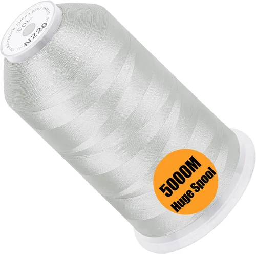Vista 123 de New brothread - Bobina única de 5000 m de hilo de poliéster para máquina de bordar 40WT para máquinas comerciales y domésticas - Marigold