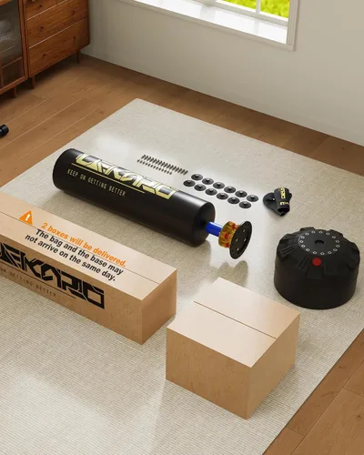 Vista 3 de LEKÄRO Saco de boxeo independiente con guantes de boxeo, bolsa de boxeo pesada con soporte para adultos y niños, bolsa de kickboxing de pie