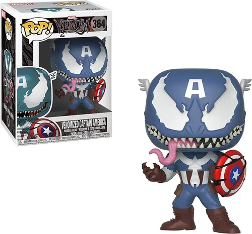Vista 2 de POP Funko Marvel: Venom - Figura de vinilo venomizada del Capitán América