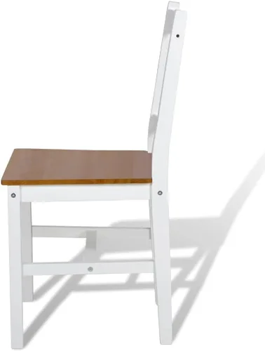 Vista 4 de Sillas de comedor, taburete de madera, silla de comedor con respaldo adecuada para comidas diarias o eventos especiales, como reuniones, cocina