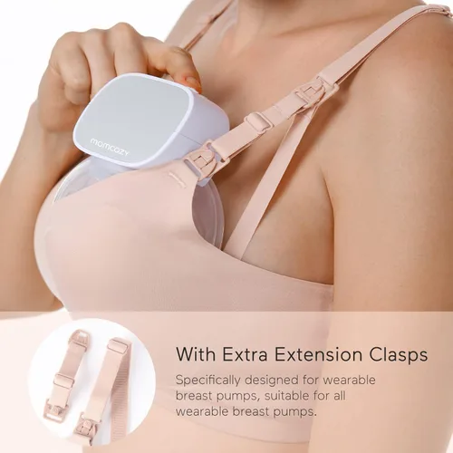Vista 4 de Momcozy Nursing Bras for Breastfeeding, YN21 Seamless Ultra Comfort Maternity Bra, Natural Shape, Pregnancy Sleep Bralette