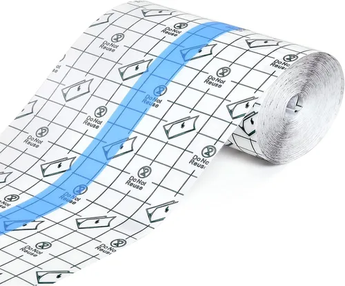 Vista 18 de OBTANIM Cinta adhesiva transparente impermeable para vendaje de piel para cuidado posterior de tatuajes (2 x 197 pulgadas)
