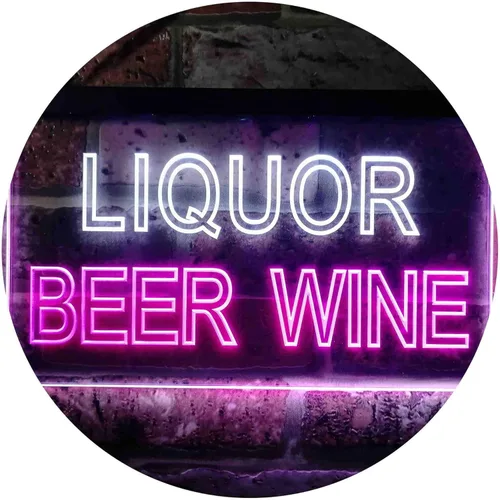 Vista 15 de ADVPRO Liquor Beer Wine Bar Man Cave Dual Color LED Neon Sign Blue & Red 12 x 8 Inches st6s32-i0914-br