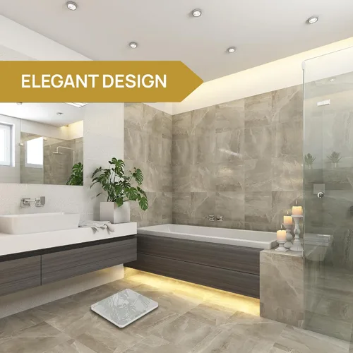 Vista 2 de Báscula de baño INEVIFIT, báscula digital de alta precisión, mide con precisión el peso de hasta 400 libras / 181.43 Kg.