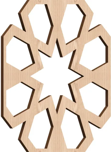 Vista 15 de Jackson Decorative Fretwork Wood Wall Panels, Large, 23 3/8" W x 23 3/8" H x 1/4" T, Cherry