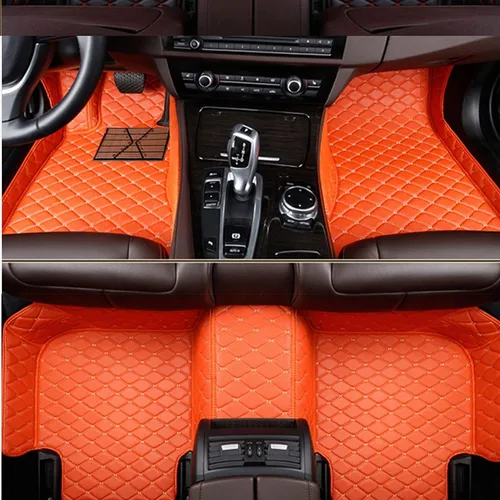 Vista 7 de Alfombrillas de lujo personalizadas para automóvil compatibles con Mercedes Benz todos los modelos 1998-2023 (beige)