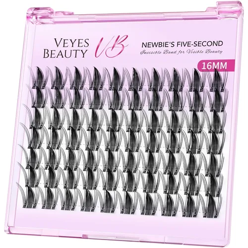 Vista 10 de VEYESBEAUTY Extensiones de pestañas de manga marrón, banda delgada e invisible, pestañas postizas individuales para principiantes, serie de cinco