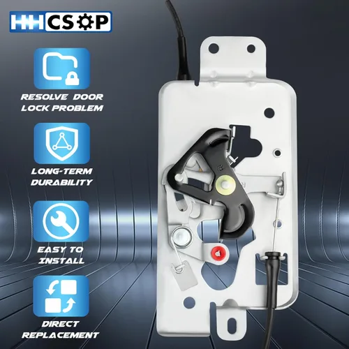 Vista 5 de HHCSOP Pestillo de bloqueo de puerta trasera y cable derecho del lado del pasajero para Ford F150 2004 2005 2006 2007 2008 Pastilla de cabina