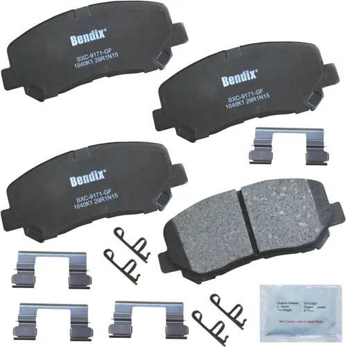 Vista 81 de Pastillas de Freno Delanteras Cerámicas Bendix Priority1 CFC430A para Modelos Selectos INFINITI G35, I30, Nissan 350Z, Altima, Juke, Maxima, Sentra