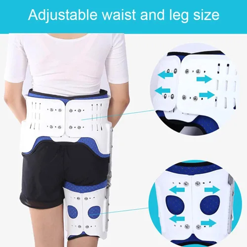 Vista 2 de Corrector estabilizador de cadera para adultos, ortesis de abducción de cadera con bisagras para alivio del dolor de cadera, ingle, isquiotibiales