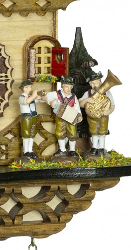 Vista 3 de Trenkle Reloj de cuco de cuarzo Casa de la Selva Negra con Música y Swing TU 4262 QMS