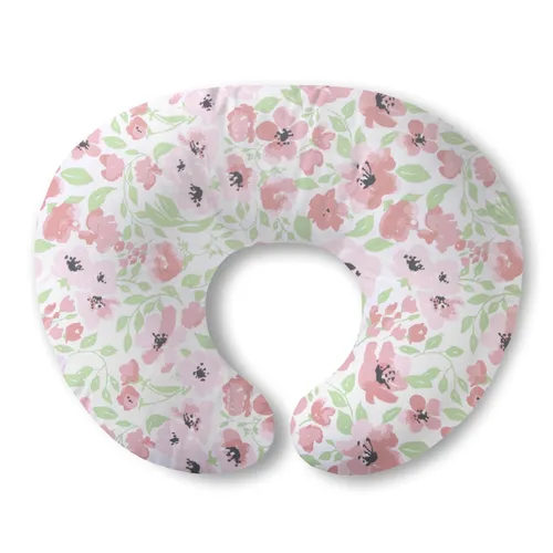 Vista 9 de Plushii Almohada de lactancia para lactancia, almohada suave y de apoyo para mamá y bebé, bonita almohada de alimentación con funda extraíble para 0