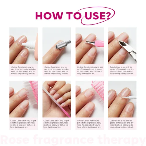 Vista 8 de Modelones Kit Removedor de Cutículas - Crema Removedora de Cutículas y Aceite para Cutículas, Kit de Cuidado de Cutículas con Cortador de Cutículas