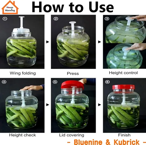 Vista 3 de Balwoo - Placa de prensa - Principio de peso de fermentación, útil para muchos alimentos en escabeche para cubo, lotes de barro, necesitan boca