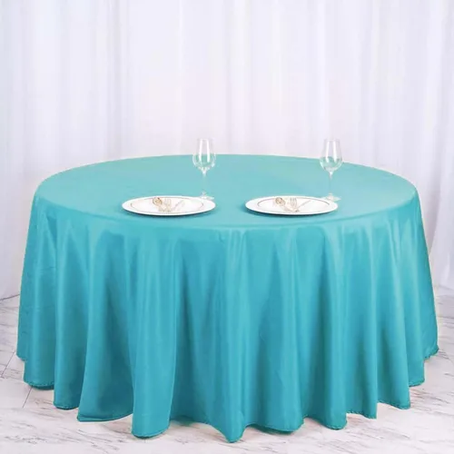Vista 77 de Efavormart - Mantel redondo de poliéster para banquetes de boda, 90 pulgadas, color marfil